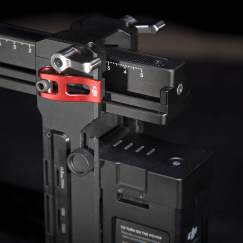 DJI Ronin adjustable rear support, Built in LiPo Battery, and Built in wireless and bluetooth for control/tuning